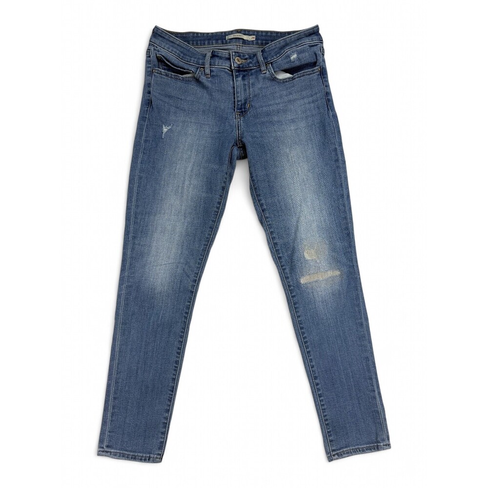 Levi's Women's Skinny‎ Jeans Size 28 Light Wash Distressed